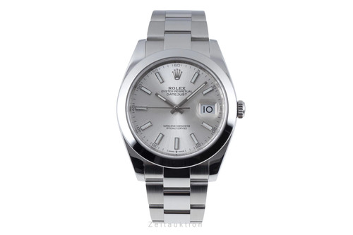 Rolex datejust silver dial - rolex,