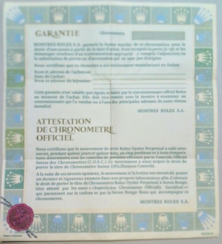 Garanzia rolex bianco - garanzia, in