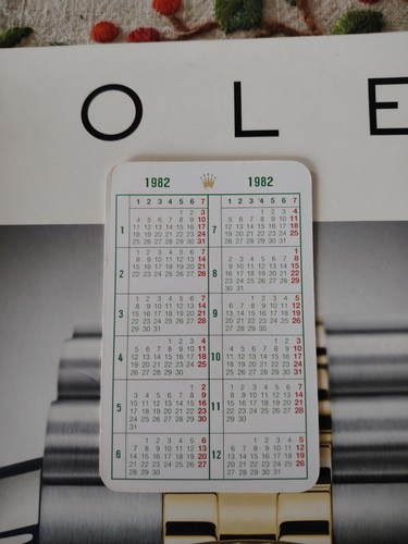 Calendario rolex 1982 - calendario,