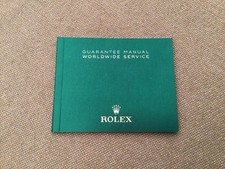 Libretto Booklet Rolex